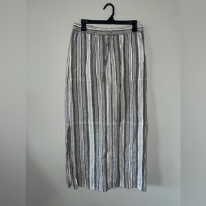 Beachy Garnet Hill 100% Linen Maxi skirt Size 6